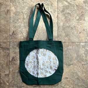NWT Custom Floral Green Tote Bag